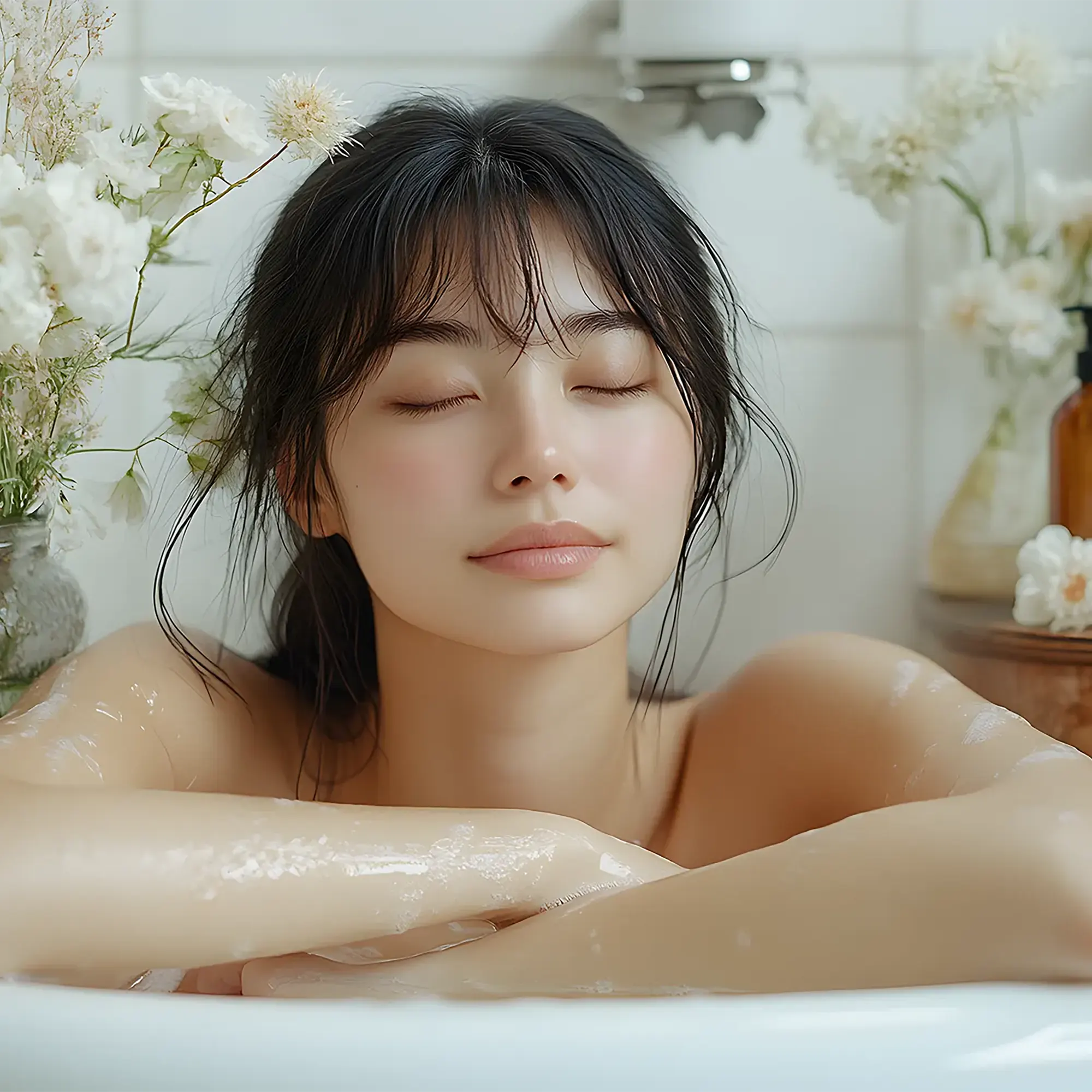 욕실 여자모델