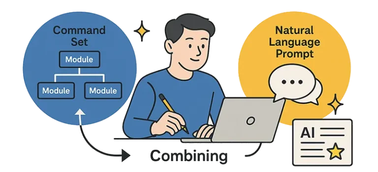 명령어세트와 자연어 하단이미지