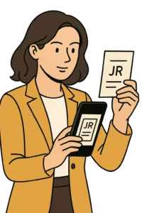 명함 찍고 있는 커리우먼