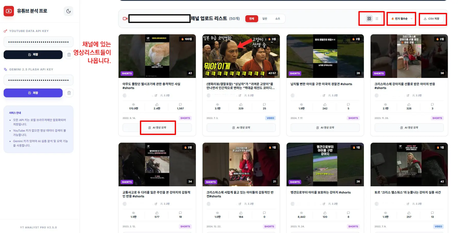 유튜브 분석기 사용설명-5