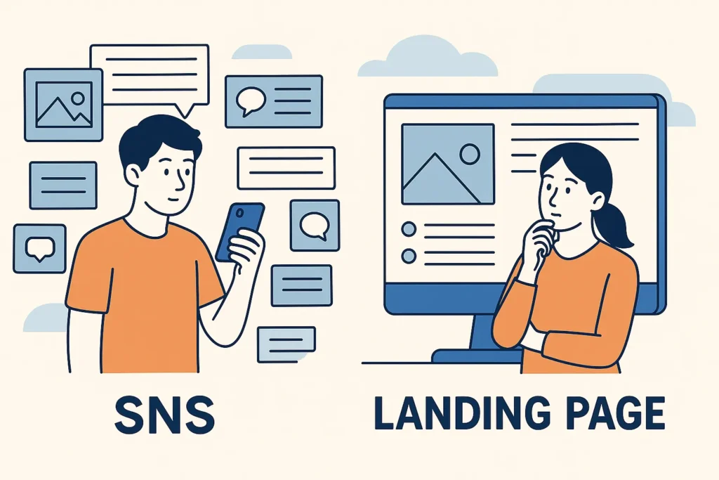 랜딩페이지 vs SNS 마케팅